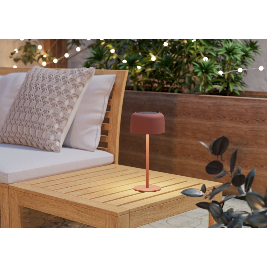 Eglo - LED solarna punjiva stolna lampa na dodir LED/2,8W/3,7V 1800 mAh IP44 narančasta