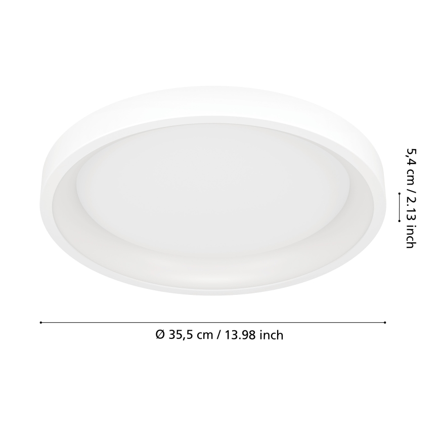 Eglo - LED RGBW stropna svjetiljka s prigušivanjem LED/19,6W/230V 2700-6500K promjer 35 cm bijela