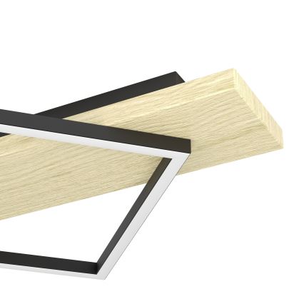 Eglo - LED stropna svjetiljka 2xLED/13W/230V + LED/16W crna/bež