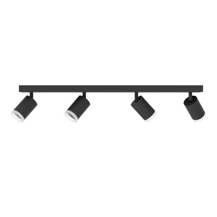 Eglo - LED RGBW reflektorsko svjetlo s mogućnošću prigušivanja 4xLED/3,7W/230V 2700-6500K crno