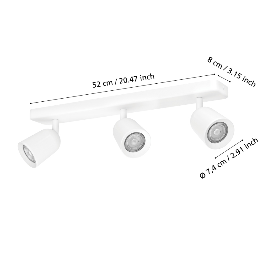 Eglo - Spot svjetiljka 3xGU10/10W/230V bijela