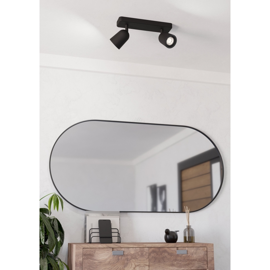 Eglo - Spot svjetiljka 2xGU10/10W/230V crna