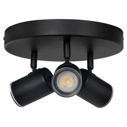 Eglo - Kupaonsko reflektorsko svjetlo 3xGU10/5W/230V, promjer 25 cm, IP44, crno