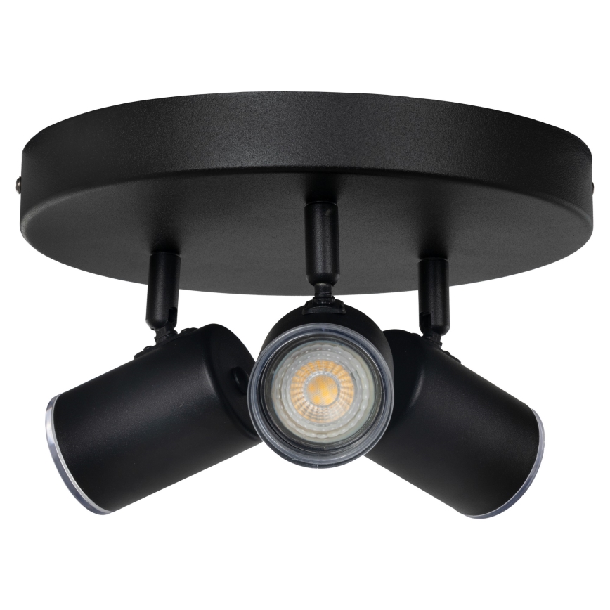 Eglo - Kupaonsko reflektorsko svjetlo 3xGU10/5W/230V, promjer 25 cm, IP44, crno