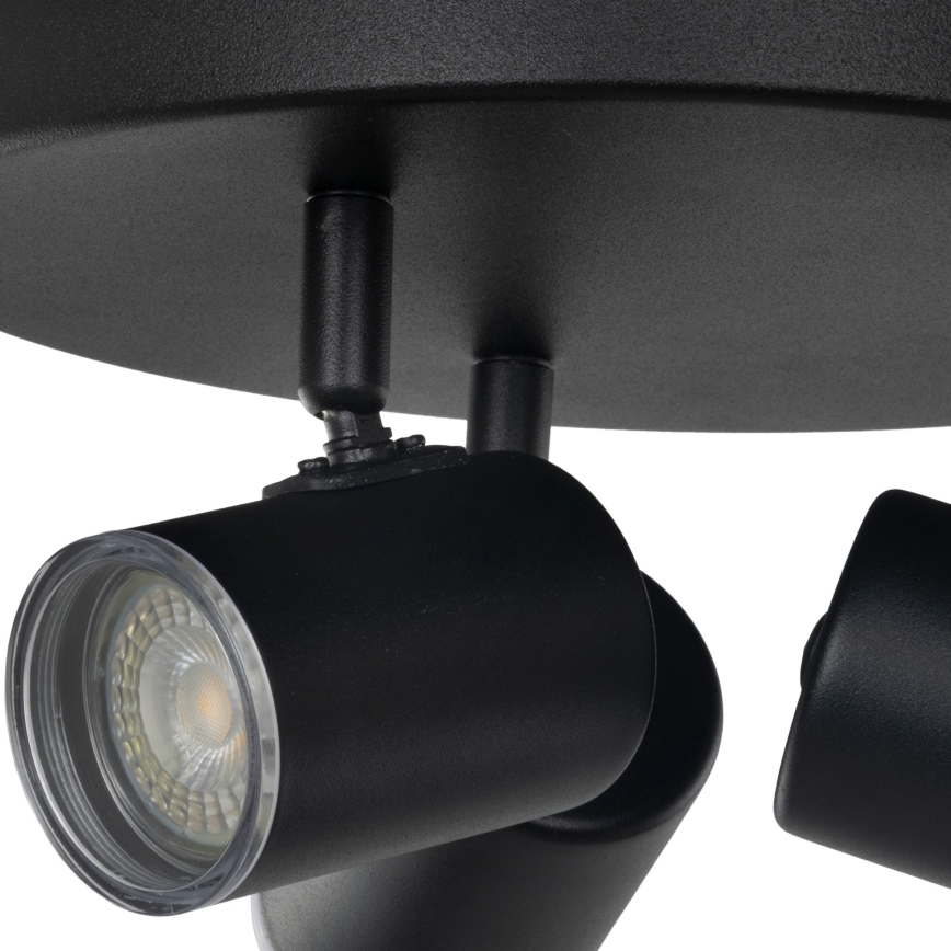 Eglo - Kupaonsko reflektorsko svjetlo 3xGU10/5W/230V, promjer 25 cm, IP44, crno