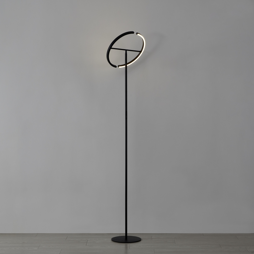 Eglo - LED prigušivačka podna svjetiljka 2xLED/8,8W/230V crna