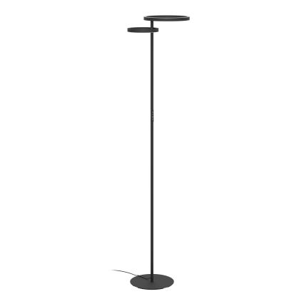 Eglo - LED podna lampa s prigušivanjem LED/16W/230V + LED/12W crna