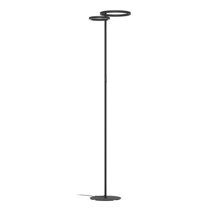 Eglo - LED podna lampa s prigušivanjem LED/16W/230V + LED/12W crna