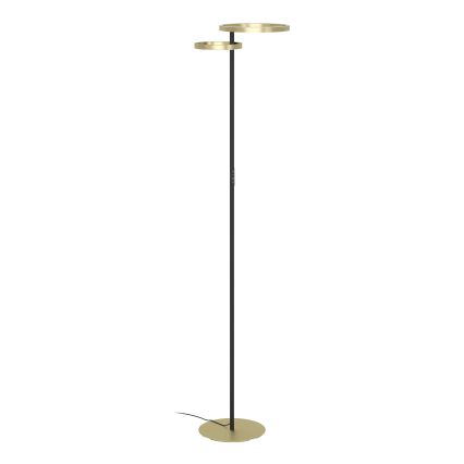 Eglo - LED prigušiva podna lampa LED/16W/230V + LED/12W zlatna/crna