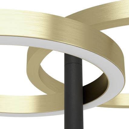 Eglo - LED prigušiva podna lampa LED/16W/230V + LED/12W zlatna/crna