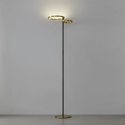 Eglo - LED prigušiva podna lampa LED/16W/230V + LED/12W zlatna/crna