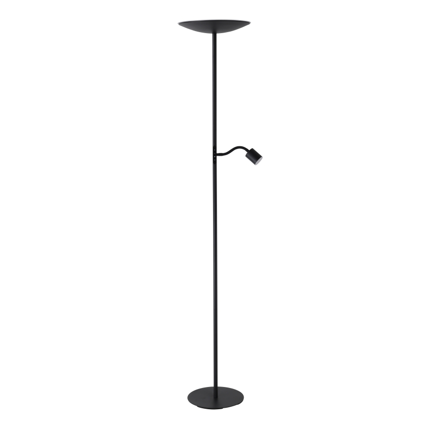 Eglo - LED podna lampa s prigušivanjem LED/26,5W/230V + LED/4W crna