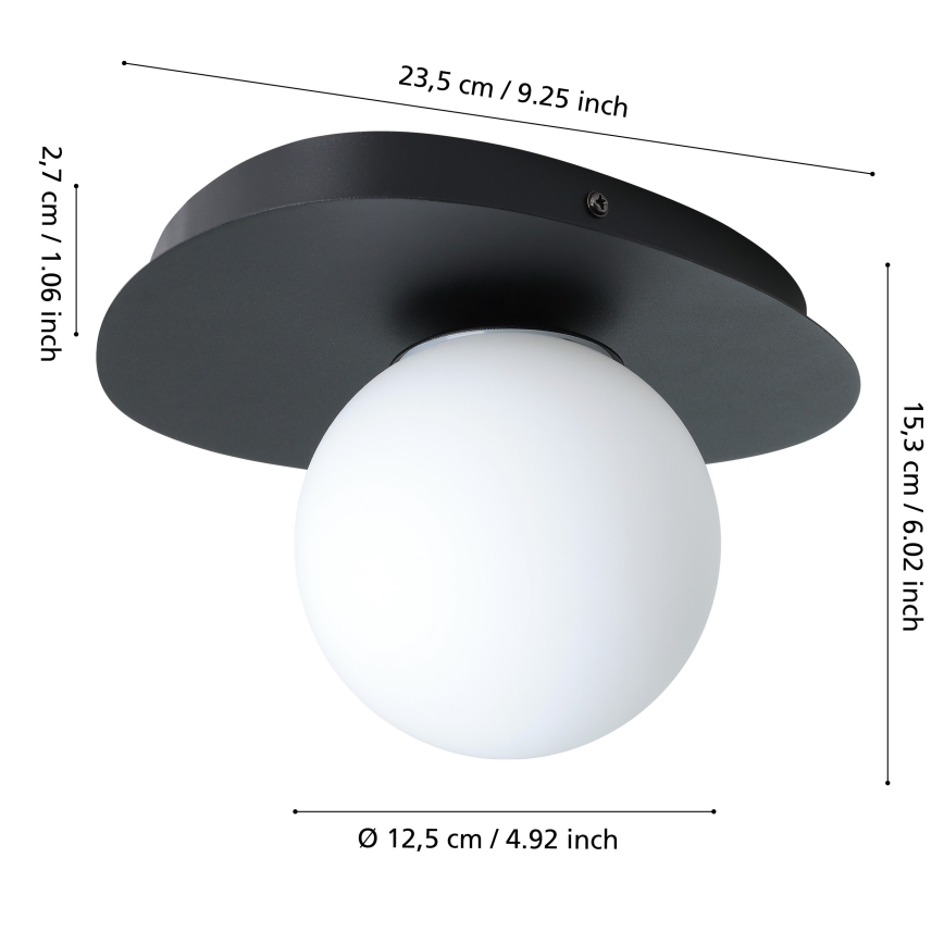 Eglo - LED kupaonska zidna svjetiljka 1xG9/4,2W/230V IP44 crna