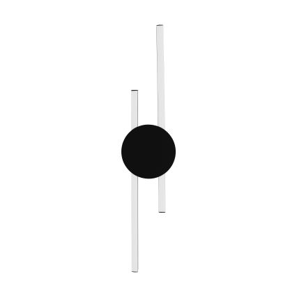 Eglo - zidna LED svjetiljka LED/20W/230V + LED/0,91W crna