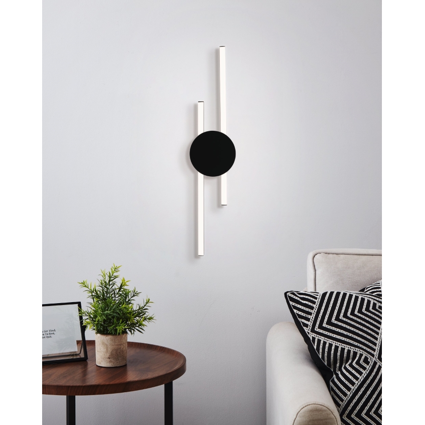 Eglo - zidna LED svjetiljka LED/20W/230V + LED/0,91W crna