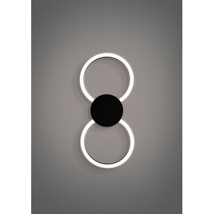 Eglo - LED zidna svjetiljka LED/20W/230V + LED/0,91W crna