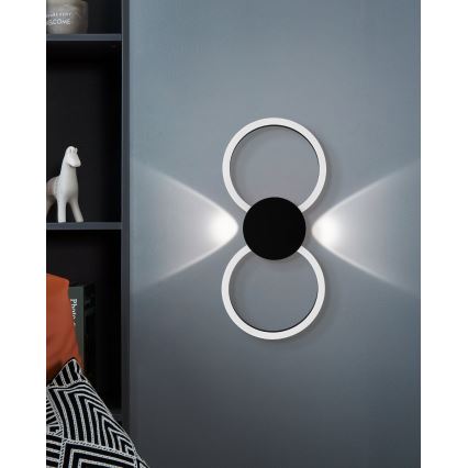 Eglo - LED zidna svjetiljka LED/20W/230V + LED/0,91W crna