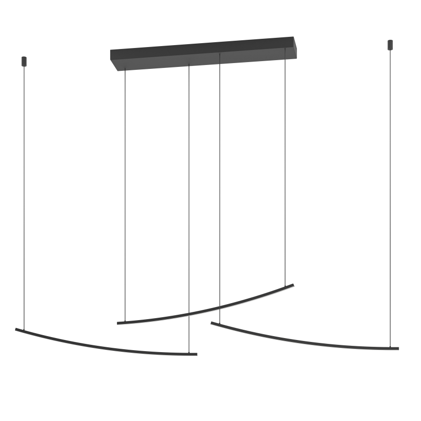 Eglo - LED luster s mogućnošću prigušivanja na sajli LED/22W/230V 2700/4000/6500K crna