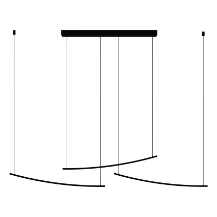 Eglo - LED luster s mogućnošću prigušivanja na sajli LED/22W/230V 2700/4000/6500K crna