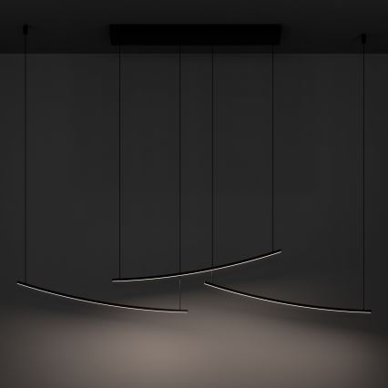 Eglo - LED luster s mogućnošću prigušivanja na sajli LED/22W/230V 2700/4000/6500K crna