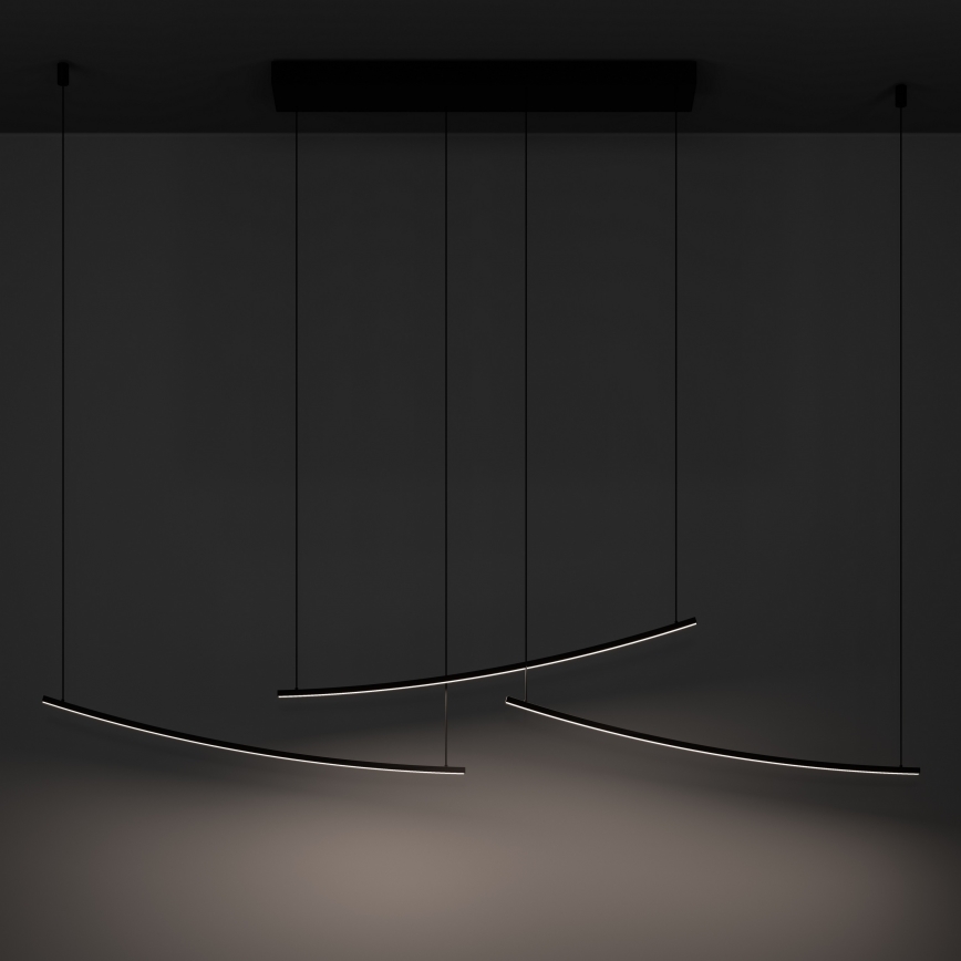 Eglo - LED luster s mogućnošću prigušivanja na sajli LED/22W/230V 2700/4000/6500K crna