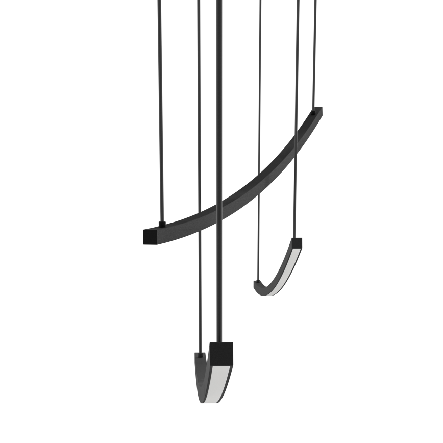 Eglo - LED prigušivi luster na sajli LED/22W/230V 2700/4000/6500K crna