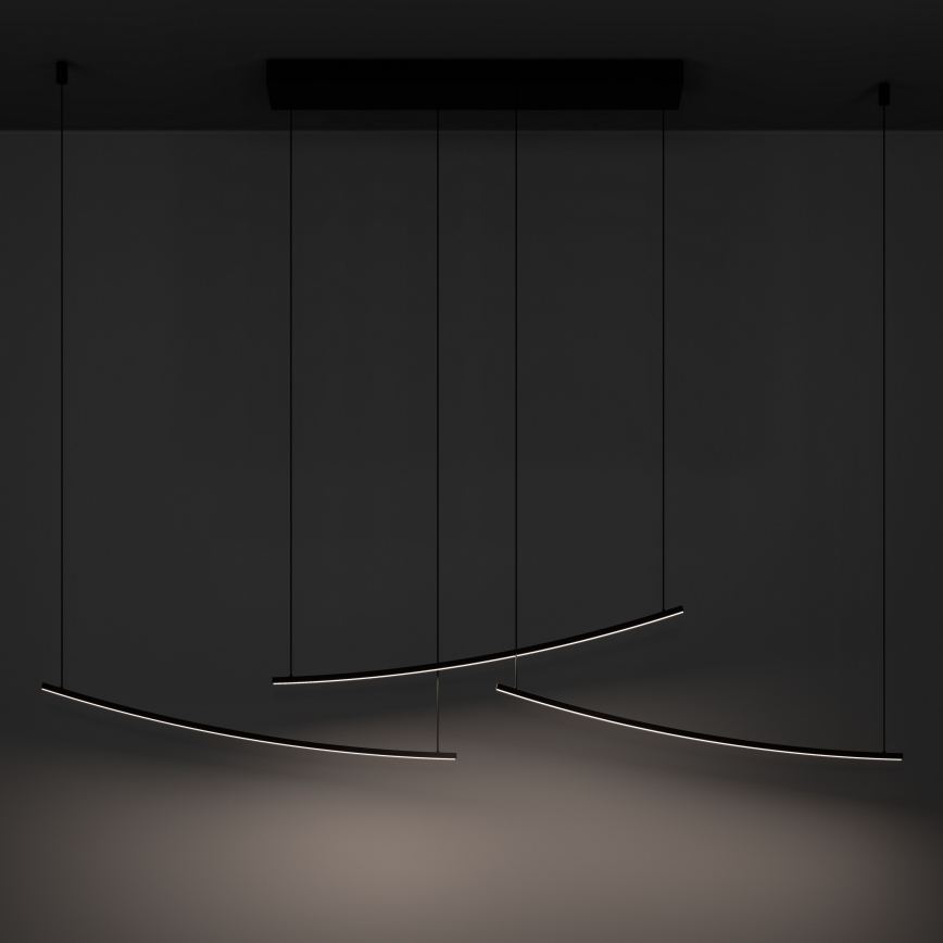 Eglo - LED prigušivi luster na sajli LED/22W/230V 2700/4000/6500K crna
