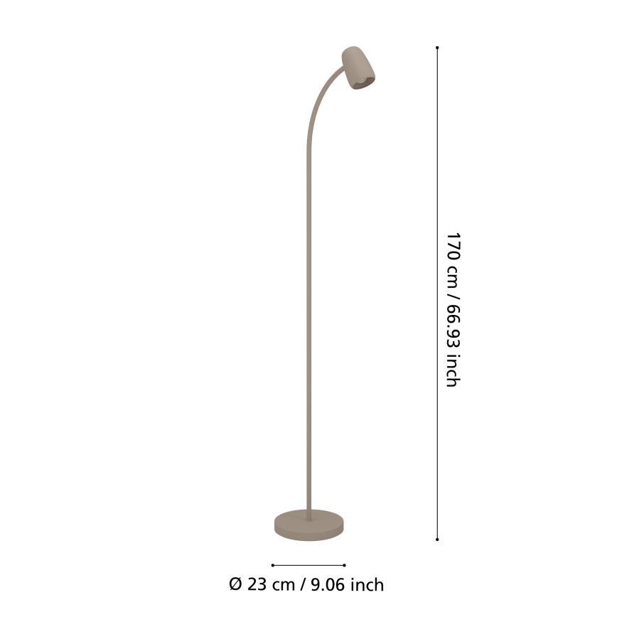 Eglo - Podna lampa 1xE14/18W/230V krem boje
