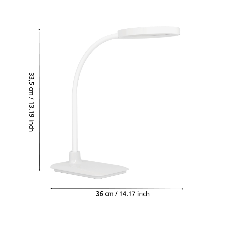 Eglo - LED prigušiva fleksibilna stolna lampa LED/5,5W/230V 2700/4000/6500K bijela