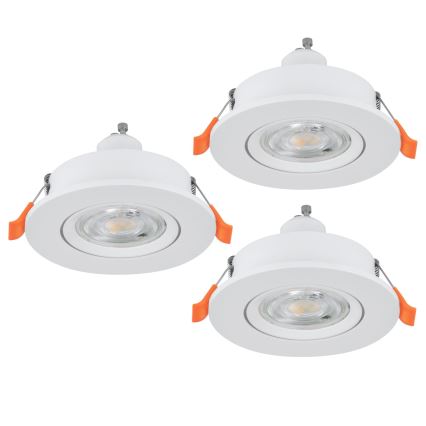 Eglo - KOMPLET 3x LED ugradnih spot svjetiljki 1xGU10/4,5W/230V bijela