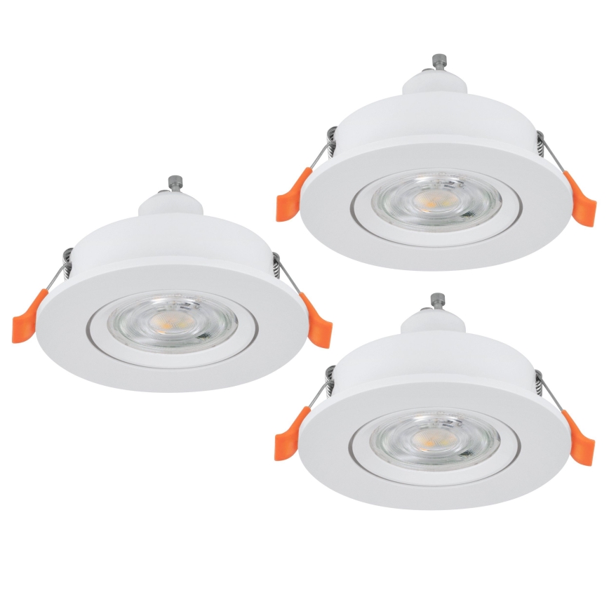 Eglo - KOMPLET 3x LED ugradnih spot svjetiljki 1xGU10/4,5W/230V bijela
