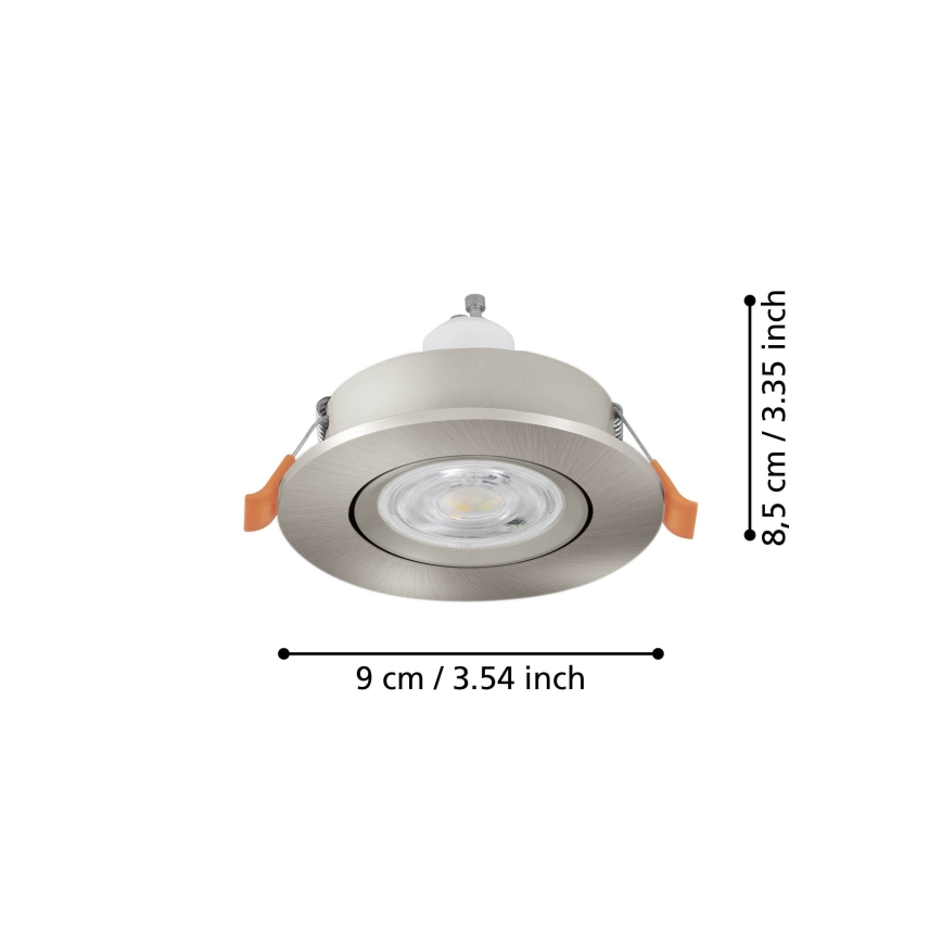 Eglo - LED ugradni spot 1xGU10/4,5W/230V, matirani krom