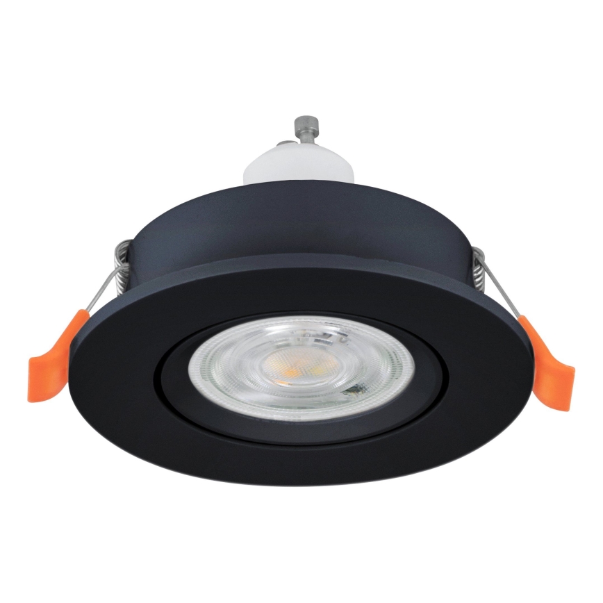 Eglo - LED kupaonsko ugradno reflektorsko svjetlo 1xGU10/4,5W/230V IP44 crno
