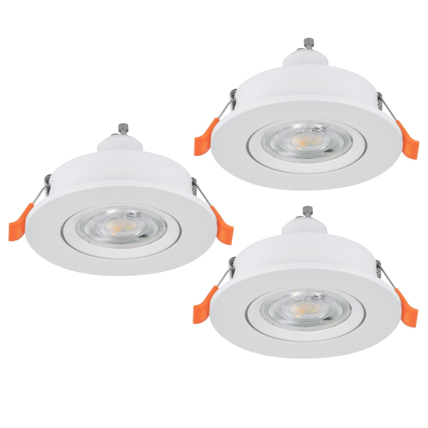 Eglo - Komplet 3x LED ugradnih spot svjetiljki 1xGU10/4,5W/230V bijela