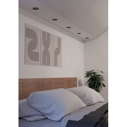 Eglo - LED ugradna spot svjetiljka 1xGU10/4,5W/230V crna