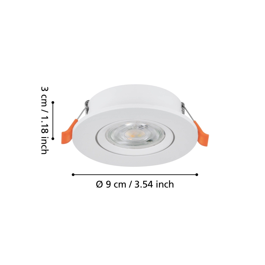 Eglo - LED ugradna točkasta svjetiljka LED/4,8W/230V 2700/4000/6500K bijela