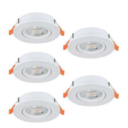 Eglo - SET od 5 LED ugradnih stropnih spot svjetiljki LED/4,8W/230V 2700/4000/6500K bijela