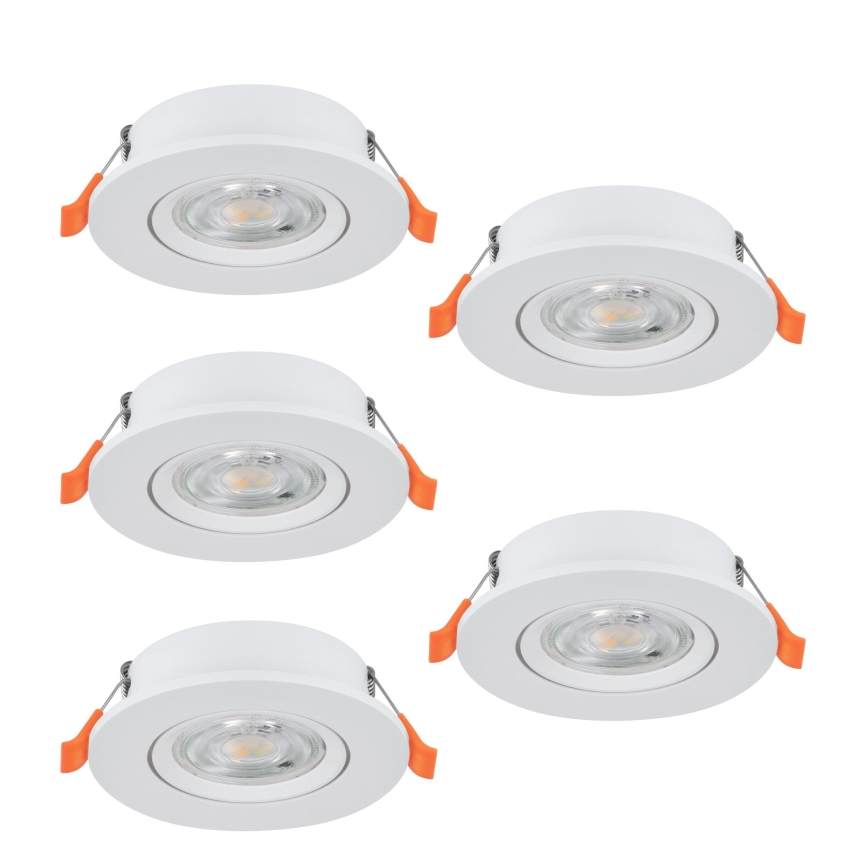 Eglo - SET od 5 LED ugradnih stropnih spot svjetiljki LED/4,8W/230V 2700/4000/6500K bijela