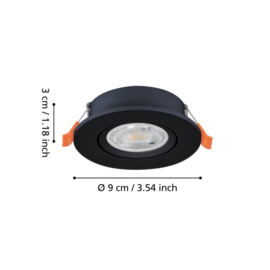 Eglo - LED ugradna spot svjetiljka LED/4,8W/230V 2700/4000/6500K crna