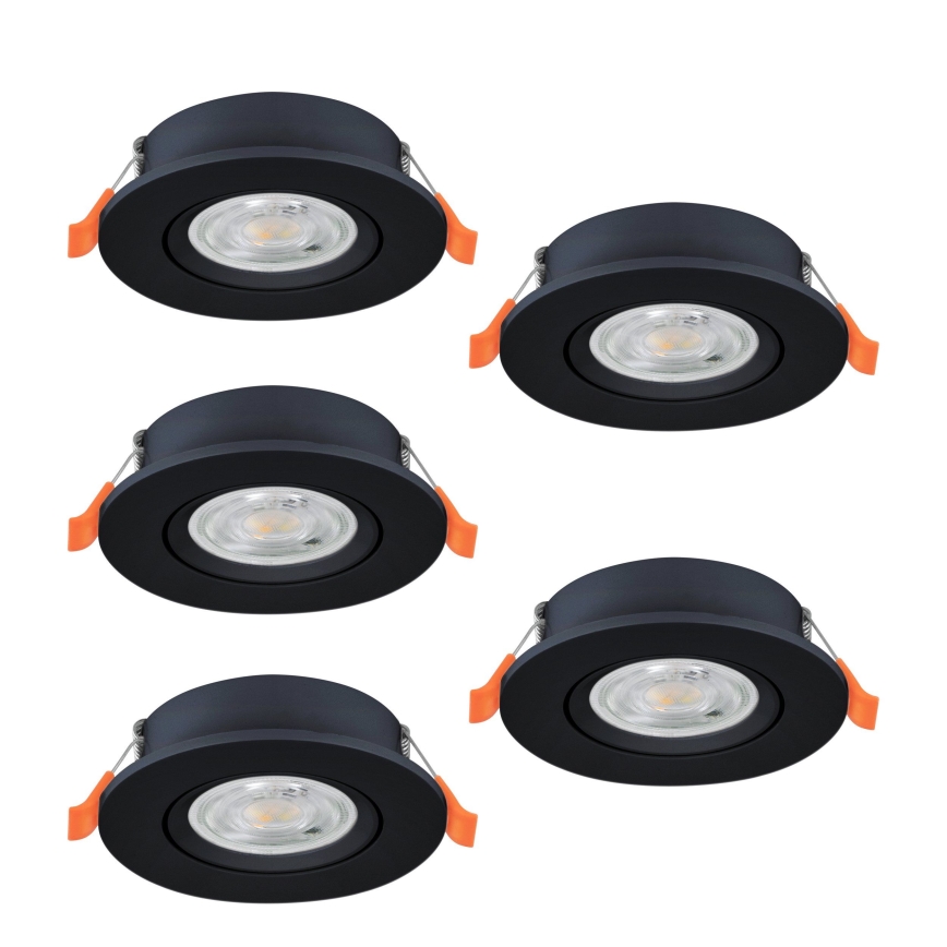 Eglo - SET 5x ugradnih LED spot svjetiljki LED/4,8W/230V 2700/4000/6500K crne