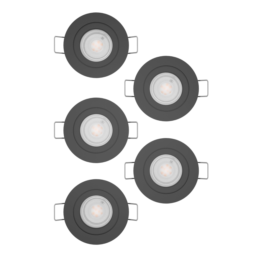 Eglo - SET 5x ugradnih LED spot svjetiljki LED/4,8W/230V 2700/4000/6500K crne