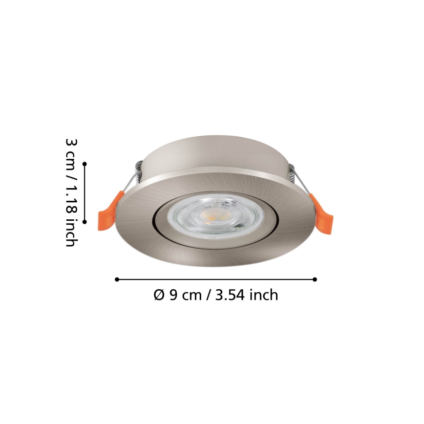 Eglo - LED ugradna stropna spot svjetiljka LED/4,8W/230V 2700/4000/6500K, matirani krom