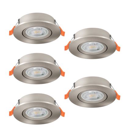 Eglo - SET 5x ugradna LED spot svjetiljka LED/4,8W/230V 2700/4000/6500K matirani krom