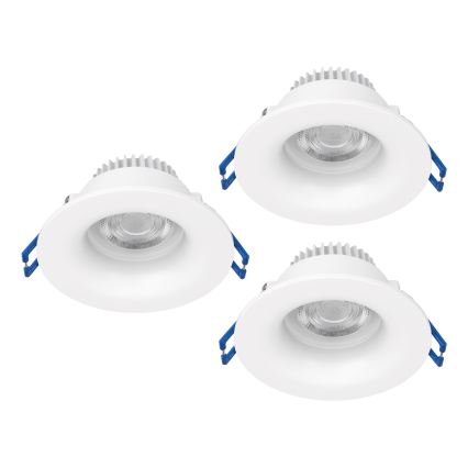 Eglo - SET 3x ugradno stropno LED svjetlo za kupaonicu LED/4,9W/230V 2700/4000/6500K Ø 8,8 cm IP65 bijelo