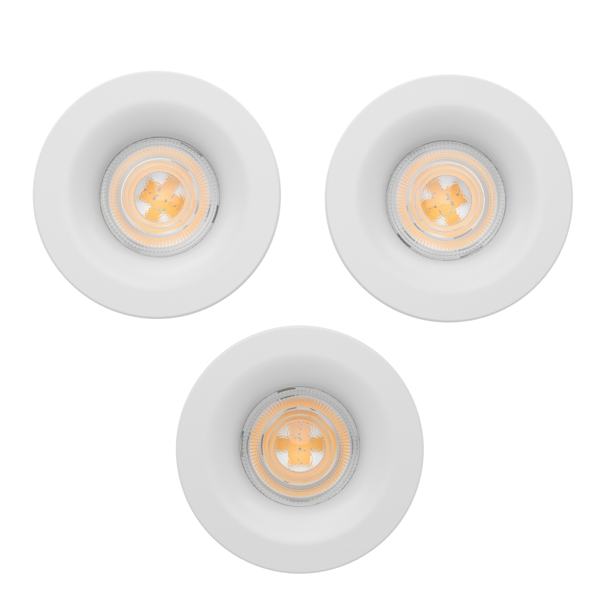 Eglo - SET 3x ugradno stropno LED svjetlo za kupaonicu LED/4,9W/230V 2700/4000/6500K Ø 8,8 cm IP65 bijelo