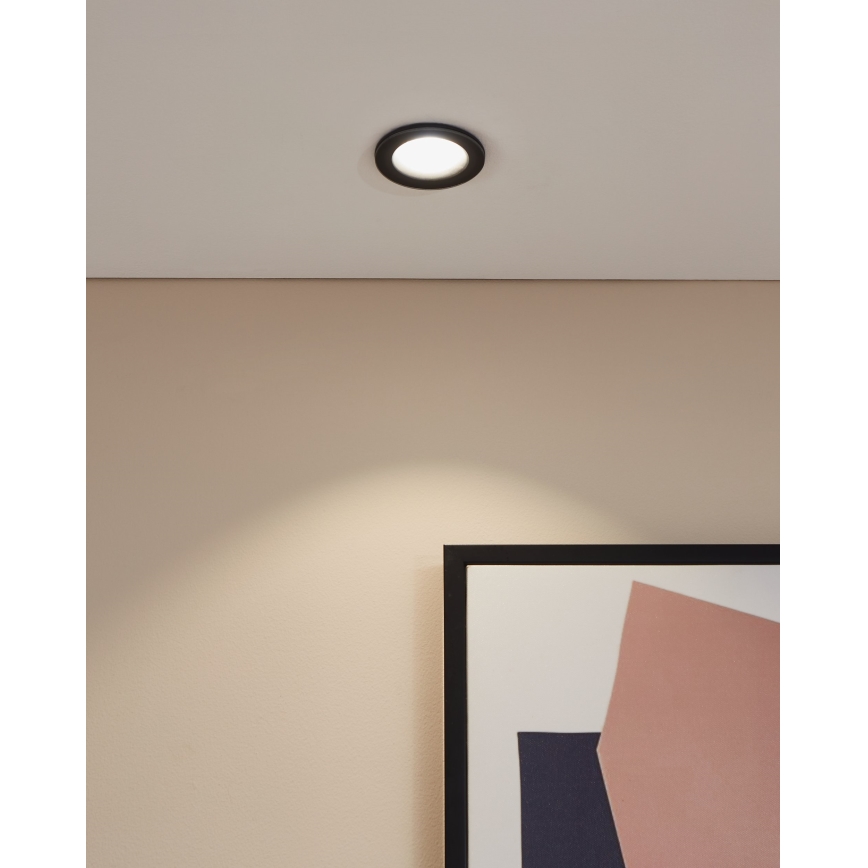 Eglo - LED kupaonsko ugradno stropno svjetlo LED/4,9W/230V 2700/4000/6500K Ø 8,8 cm IP65 crna