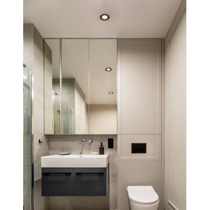 Eglo - Komplet 3x LED kupaonskih ugradnih svjetiljki LED/4,9W/230V 2700/4000/6500K Ø 8,8 cm IP65 crne