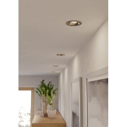 Eglo - Komplet od 3 LED ugradnih svjetala za kupaonicu LED/4,9W/230V 2700/4000/6500K, Ø 8,8 cm, IP65, matni krom
