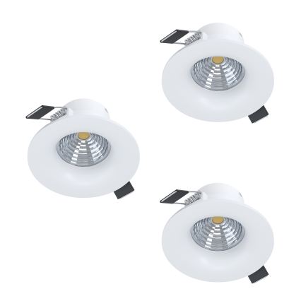 Eglo - SET od 3 prigušive LED ugradne stropne svjetiljke, LED/4,8W/230V, pr. 8,8 cm, bijela