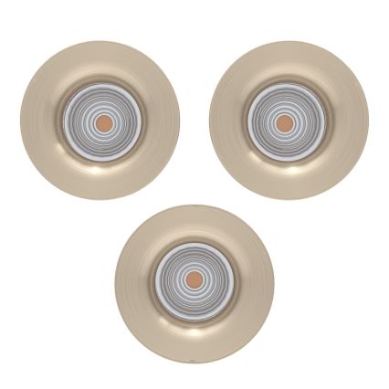Eglo - Set 3x prigušivo ugradno LED svjetlo LED/4,8W/230V Ø 8,8 cm matni krom